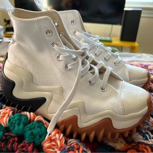 Converse White Run Star Motion High Sneakers